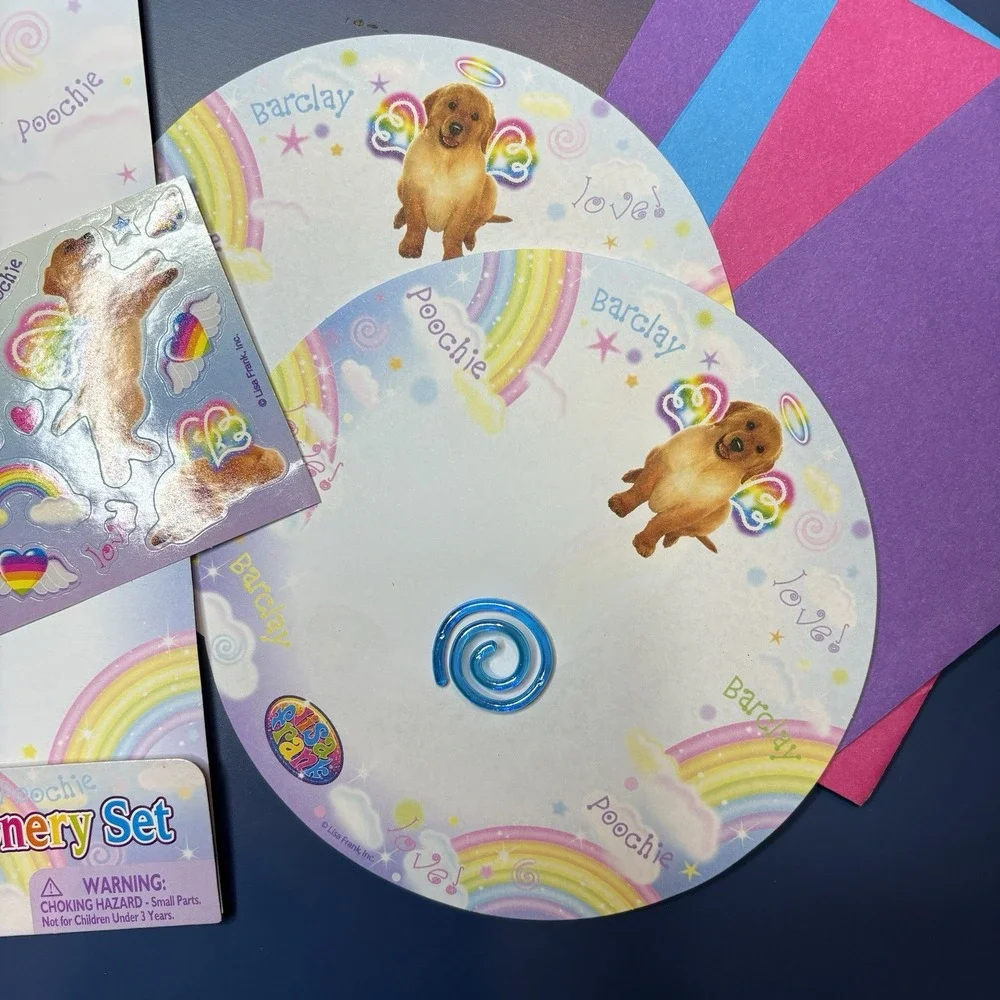 Vintage Lisa Frank Stationery Puppy Dogs Rainbow Labrador Retro‎ Y2K Stickers